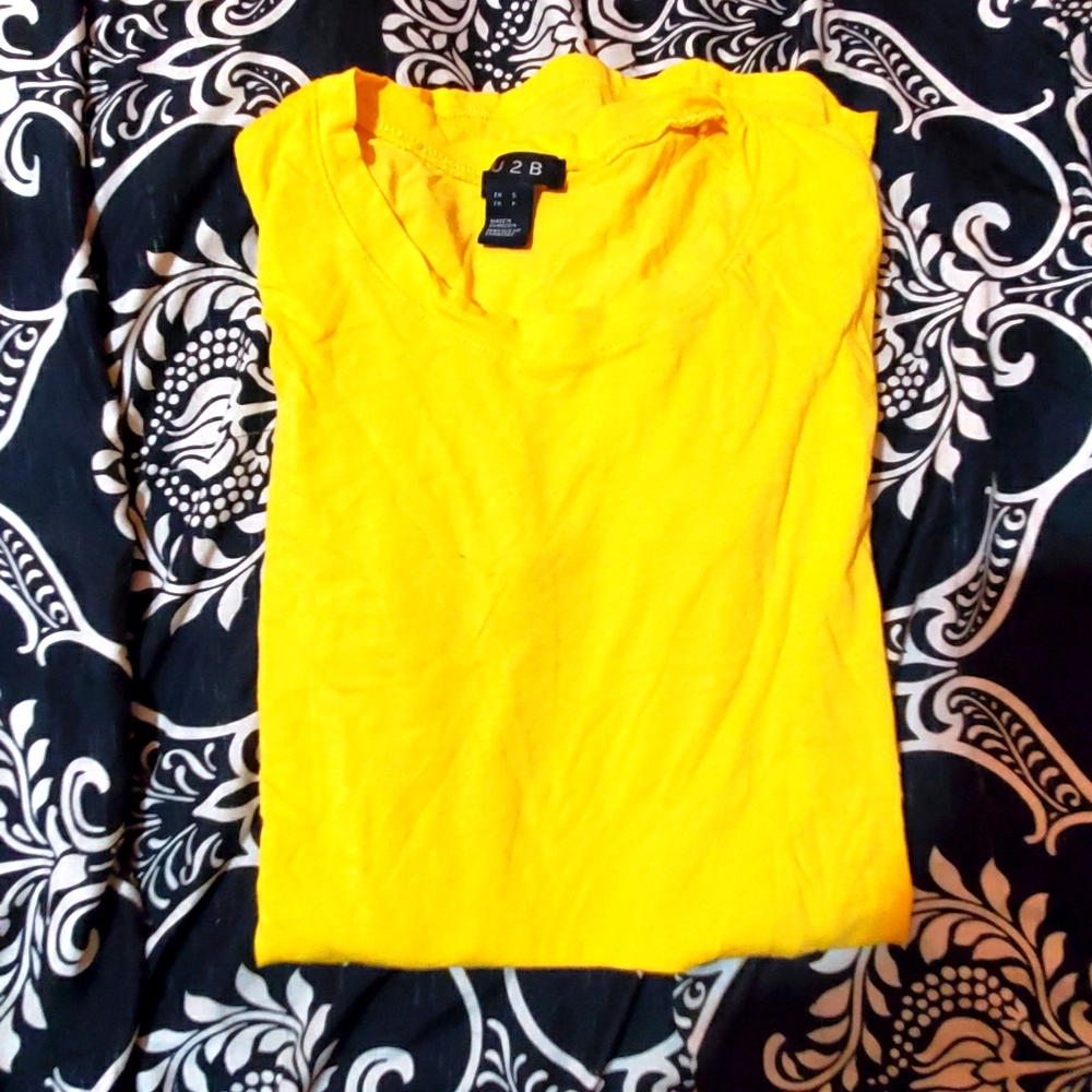 Bright yellow t-shirt